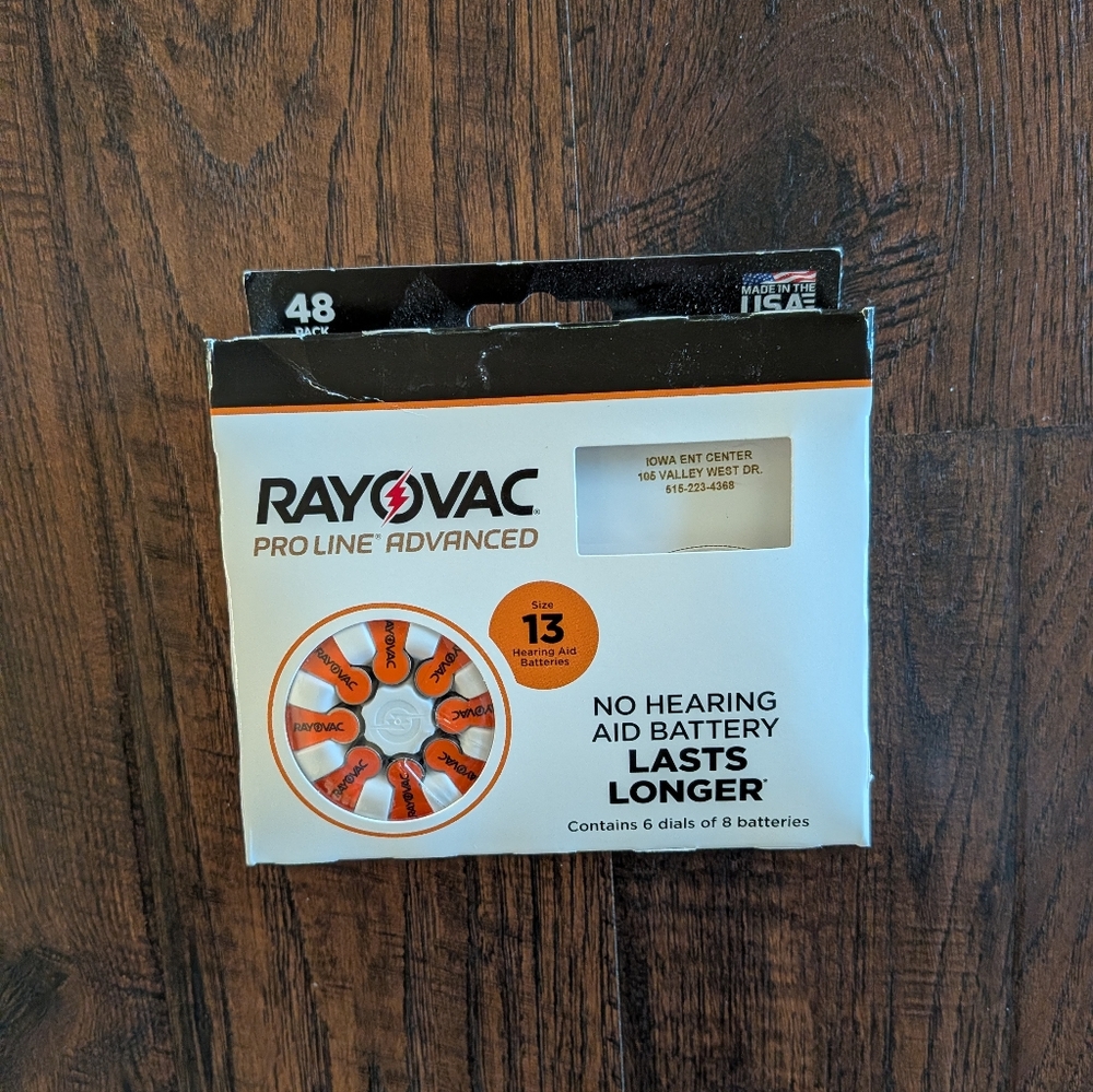 Rayovac Proline Advanced Hearing Aid Battery Size 13, 48 Batteries